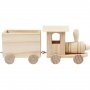 Trein met wagen - Hout