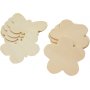Houten figuren vlinders & bloemen - 12 st