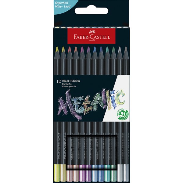 Kleurpotlodenset - Faber-Castell - Redline Black Edition - Metallic