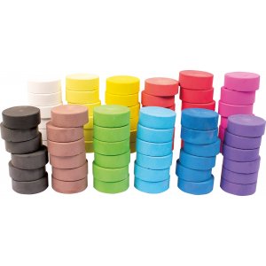 Kleur pucks Ø 44 mm - 72 st Kleur pucks Ø 44 mm - 72 st