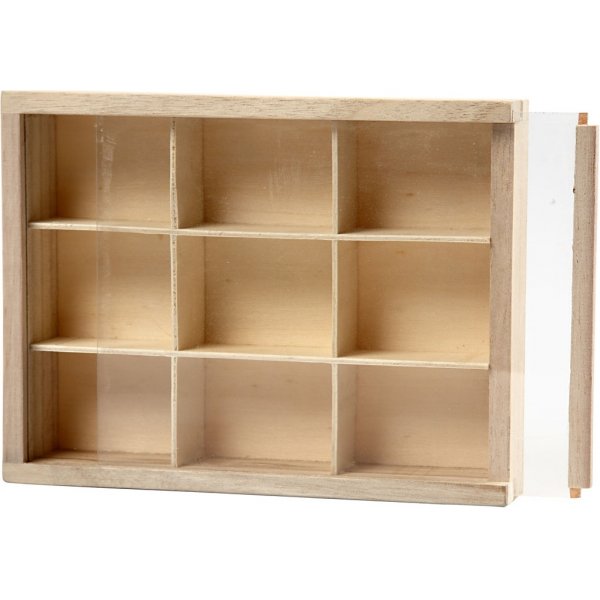 Doos met compartimenten en beschermend deksel Doos met compartimenten en beschermend deksel