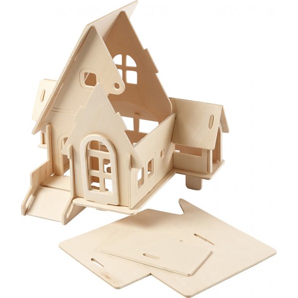 3D-bouwfiguur - Huis met oprit 3D-bouwfiguur - Huis met oprit