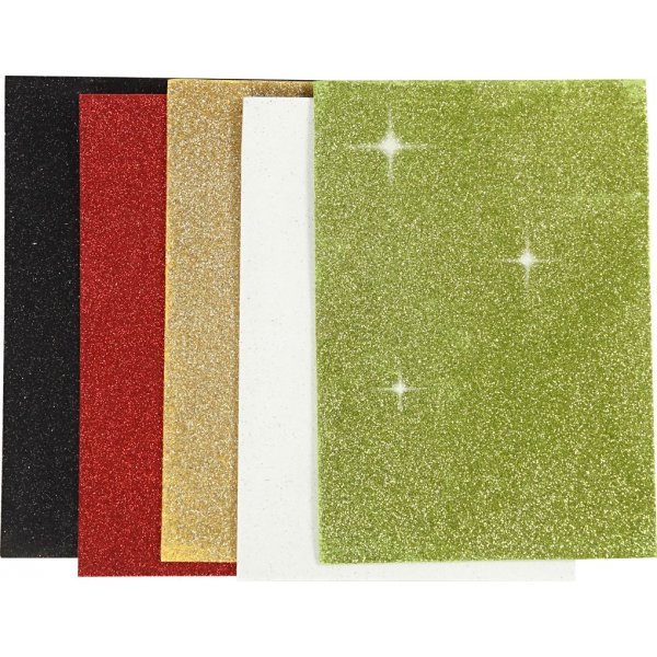 Decoratief rubber - gemengde kleuren - A5 - 5 st
