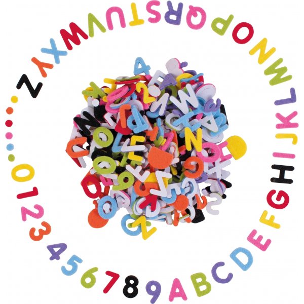 Vilten letters - zelfklevend - 500 st Vilten letters - zelfklevend - 500 st