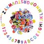 Vilten letters - zelfklevend - 500 st