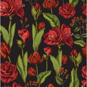 Patroonjersey Amaryllis - Zwart Patroonjersey Amaryllis - Zwart