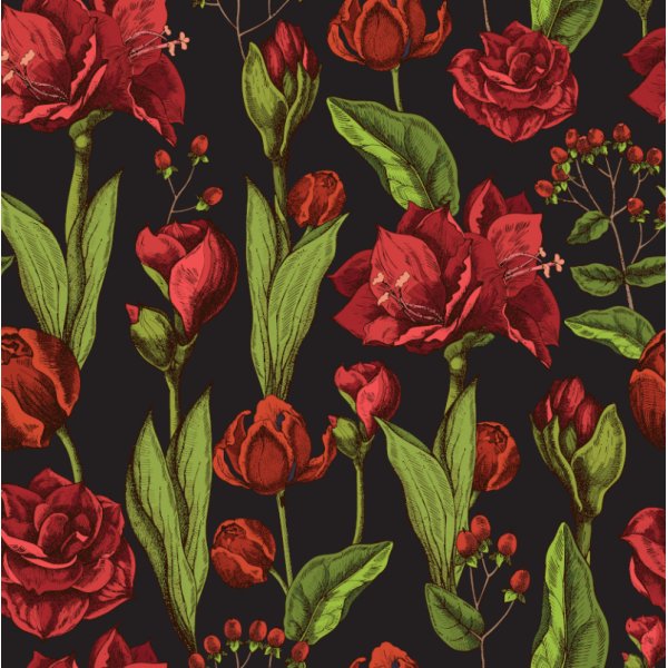 Patroonjersey Amaryllis - Zwart Patroonjersey Amaryllis - Zwart