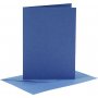 Kaarten en enveloppen - blauw 10,5 x 15 cm 6 sets