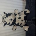 Klant imago Koedier imitatie Velboa Zwart-wit gevlekt - 150 cm
