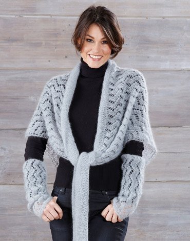 Breipatroon - Gebreide omslagdoek en polswarmers