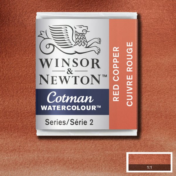 Waterverfverf - Cotman - 1/2 kop - Rood koper