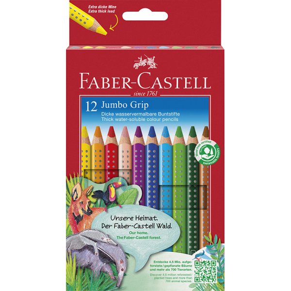 Kleurpotlodenset - Faber-Castell - Jumbo Grip karton