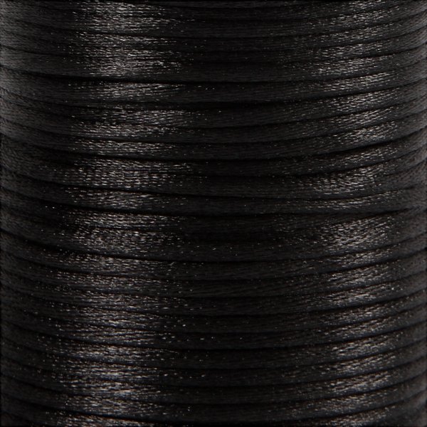 Satijnkoord - zwart - 50 m