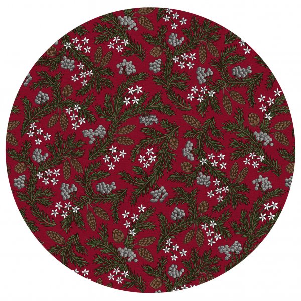 Wasdoek PVC Rond Takje - Rood