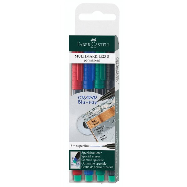 Permanente marker Multimarker S - 4 kleuren
