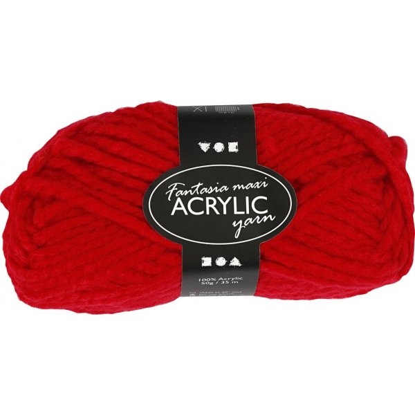 Fantasia Acrylgaren - rood - Maxi - 50 gr