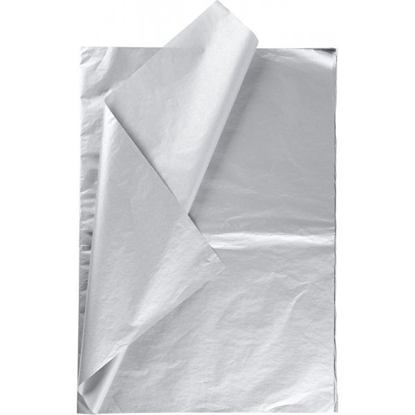 Vloeipapier - zilver - 50 x 70 cm - 14 gr - 6 vellen