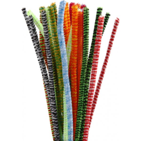 Pijpenrager - 6 mm - gemengde kleuren - gestreept - 30 st