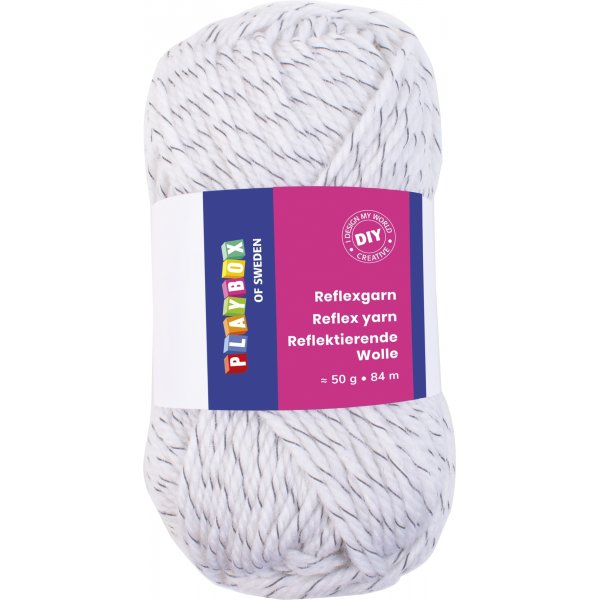 Reflecterend garen 50 g wit