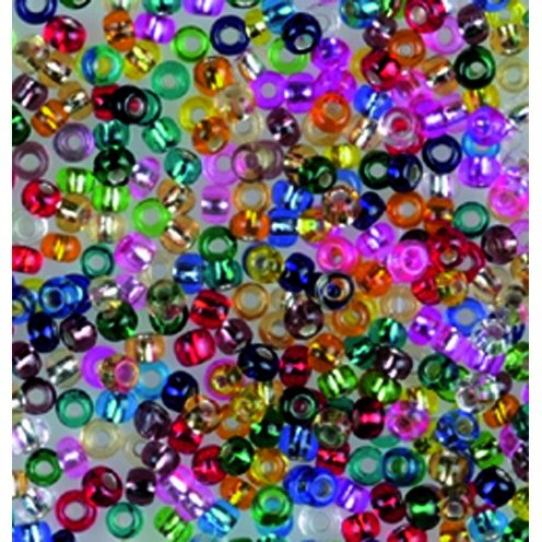 Rocaille kralen zilver omlijnd - gemengde kleuren
