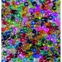 Rocaille kralen zilver omlijnd - gemengde kleuren