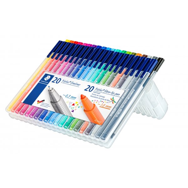 Fineliners en viltstiften Triplus - 40 pennen