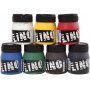 Linoleumverf - gemengde kleuren - 7 x 250 ml
