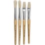 Kinderborstels - hout - 4 st