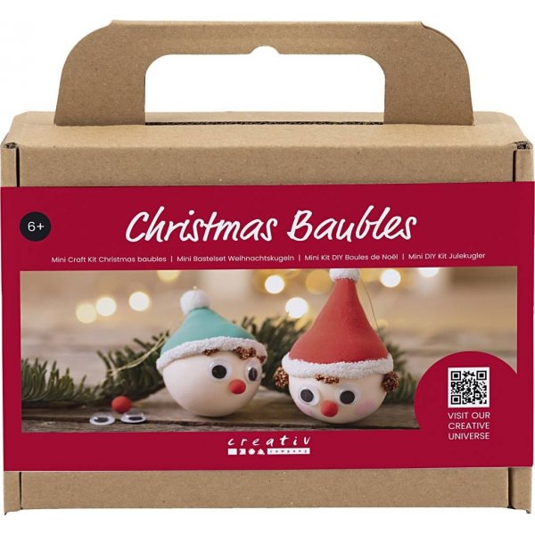 Mini DIY Kit Kerstballen - Rode en Groene Elfen