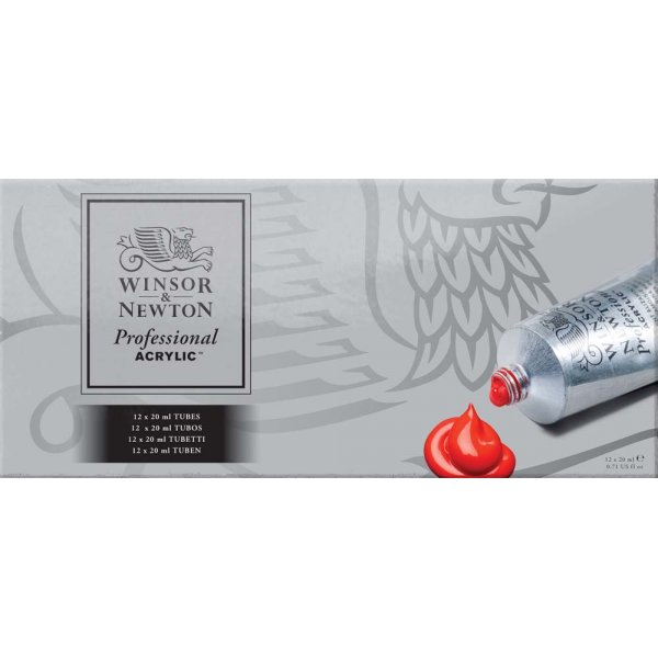 Acrylverf W&N Professional - Verfset 12x20 ml