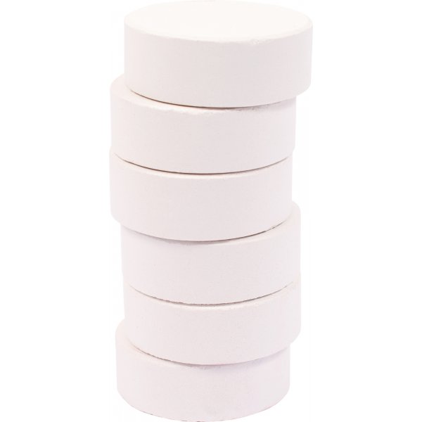 Kleur pucks 44 mm - wit - 6 st