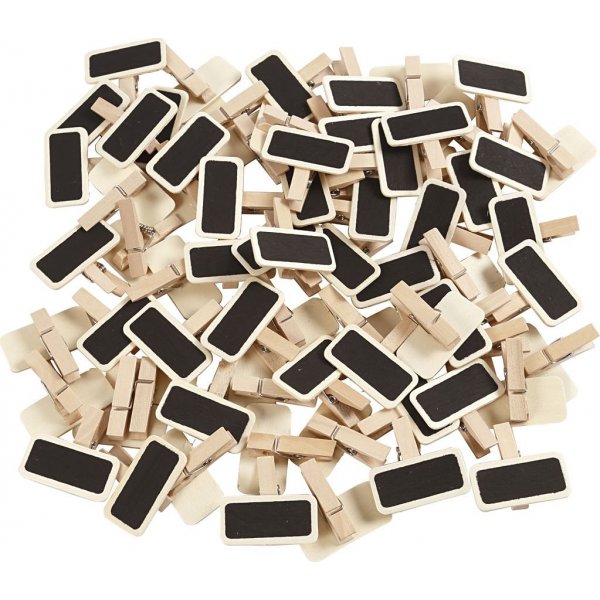 Bord met clip - 4 x 2 cm - 100 st