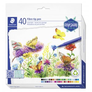 Vezelstiften Triplus Color in etui 1mm - 40 stiften Vezelstiften Triplus Color in etui 1mm - 40 stiften